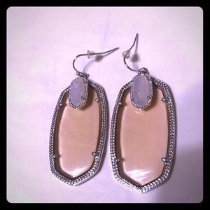 Kendra Scott Darcy Clear Peach Iridescent Drusy